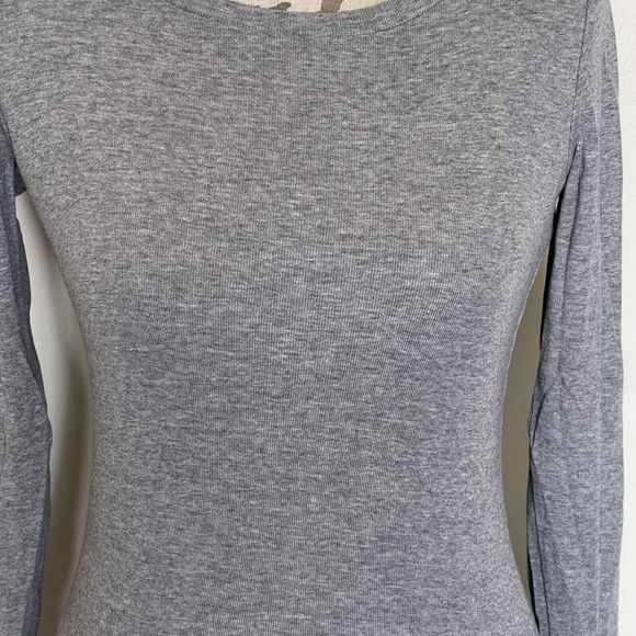Banana Republic Womens Sweater Size Small Grey Heather Ribbed  Cashme Blend - Picture 4 of 11